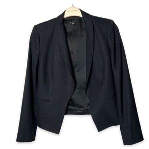 Theory Lanao Ferrano Virgin Wool Charcoal Black Blazer Size 4